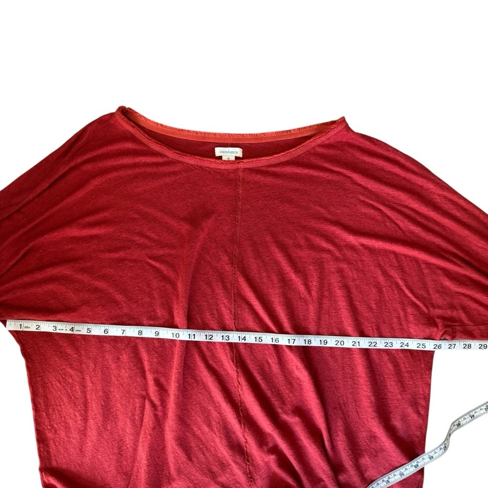 Sundance  Ariane 100% Linen Long Line Dolman Sleeve Tunic Top Size‎ Medium - Picture 9 of 11
